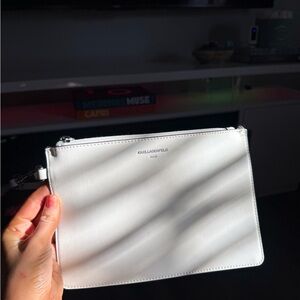 NWOT Karl Lagerfeld Paris White Clutch Wristlet